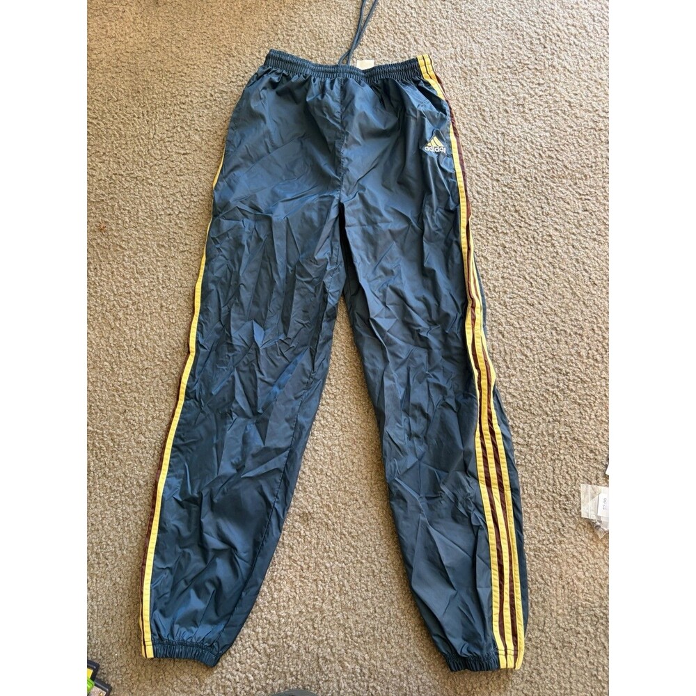 VTG 90s Adidas Navy Yellow Maroon Track Pants Sz MED